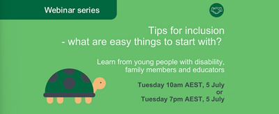 CYDA Webinar 3: Tips for inclusion - what are easy things to start with?