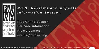 PWdWA's NDIS Reviews and Appeals Online Information Session August