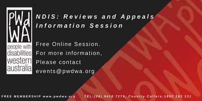 PWdWA's NDIS Reviews and Appeals Online Information Session August