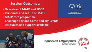 Special Olympics Motor Activities Training Programme MATP® Virtual Workshop