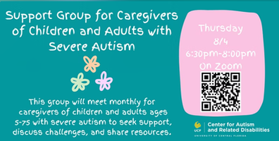 Support Group for Caregivers of Children and Adults with Severe Autism