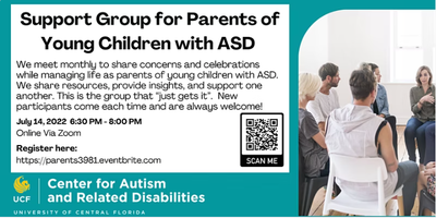 Support Group for Parents of Young Children with ASD #3981