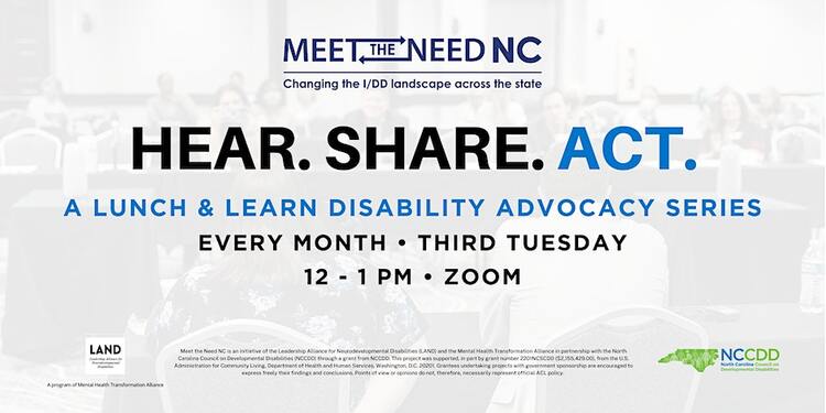 Hear. Share. Act: A Lunch & Learn Disability Advocacy Series